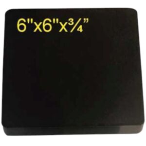 Rubber Block 6" X 6" X 3/4"