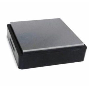 Steel Block 4"X4" X 3/4" Mirror  Finish With Rubber Base
