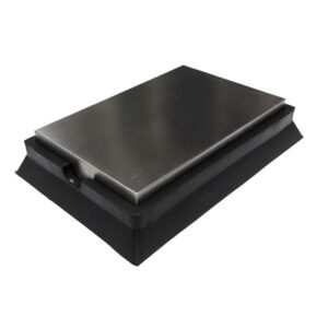 Steel Plate 6"X4"X3/4" With Taper Rubber Base