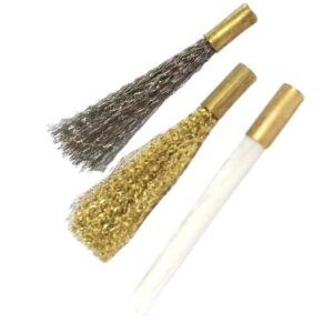 3-Pc Scratch Brush Refill Set( Brass/Wire/Fiber)