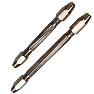 2Pc/Set Double Sided Pin Vise 3½" & 4½" Long