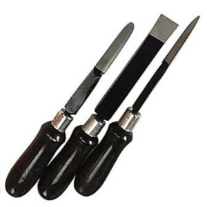 3-Piece Scraper Set With Wooden Handle