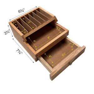 Wooden Plier Rack with Drawer