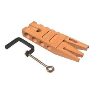 Multipurpose Double-Sided Wooden Bench Pin with Clamp