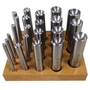 22-Pc Dapping Cutter Set W/Wooden Stand