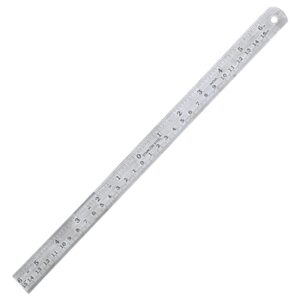 12" Steel Ruler Center 0, ( 6"-0-6")