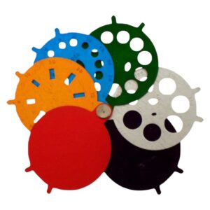 Multi Col Diamond Stone Gauge 1-1/4" Dia 1 Pt. Ct. 2.1