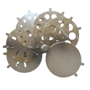 Brass Diamond Stone Gauge 1-1/4" Dia 1 Pt. Ct. 2.1