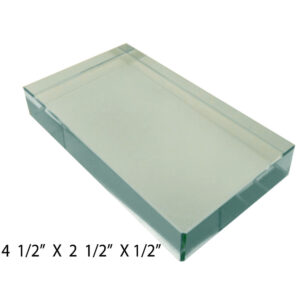 Glass Slab Rectangular Prism 4½"